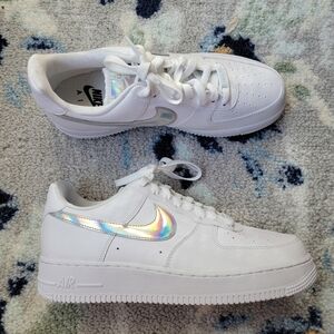 Nike Air Force 1 Low Iridescent Swoosh size 9.5 NWOT
